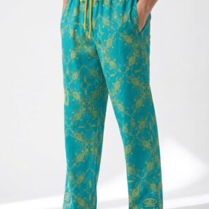Teal & Yellow African Turtle Trousers